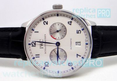 Copy IWC Portuguese 7 Days Power Reserve Watch - White Dial